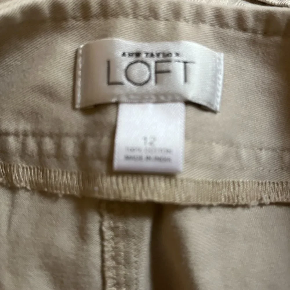 Ann Taylor Loft Khaki Shorts Sz12 - Picture 5 of 5